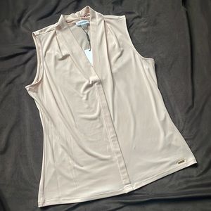 Calvin Klein Pink Sleeveless Blouse
